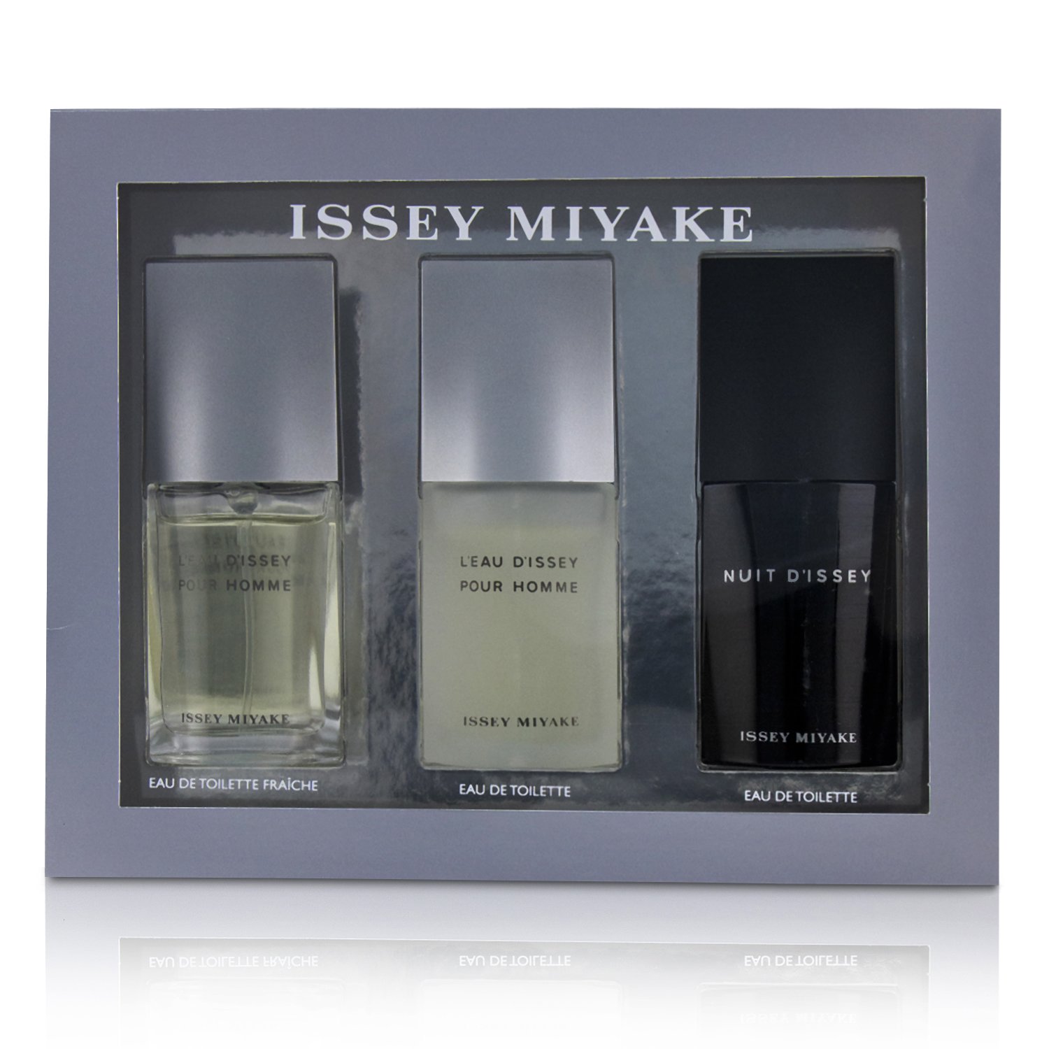 Issey Miyake Issey Miyake Travel Trio : L'Eau D'Issey Edt Spray 15ml + L'Eau D'Issey Edt Fraiche Spray 15ml+ Nuit D'Issey Edt Spray 15ml 3x15m/0.5oz
