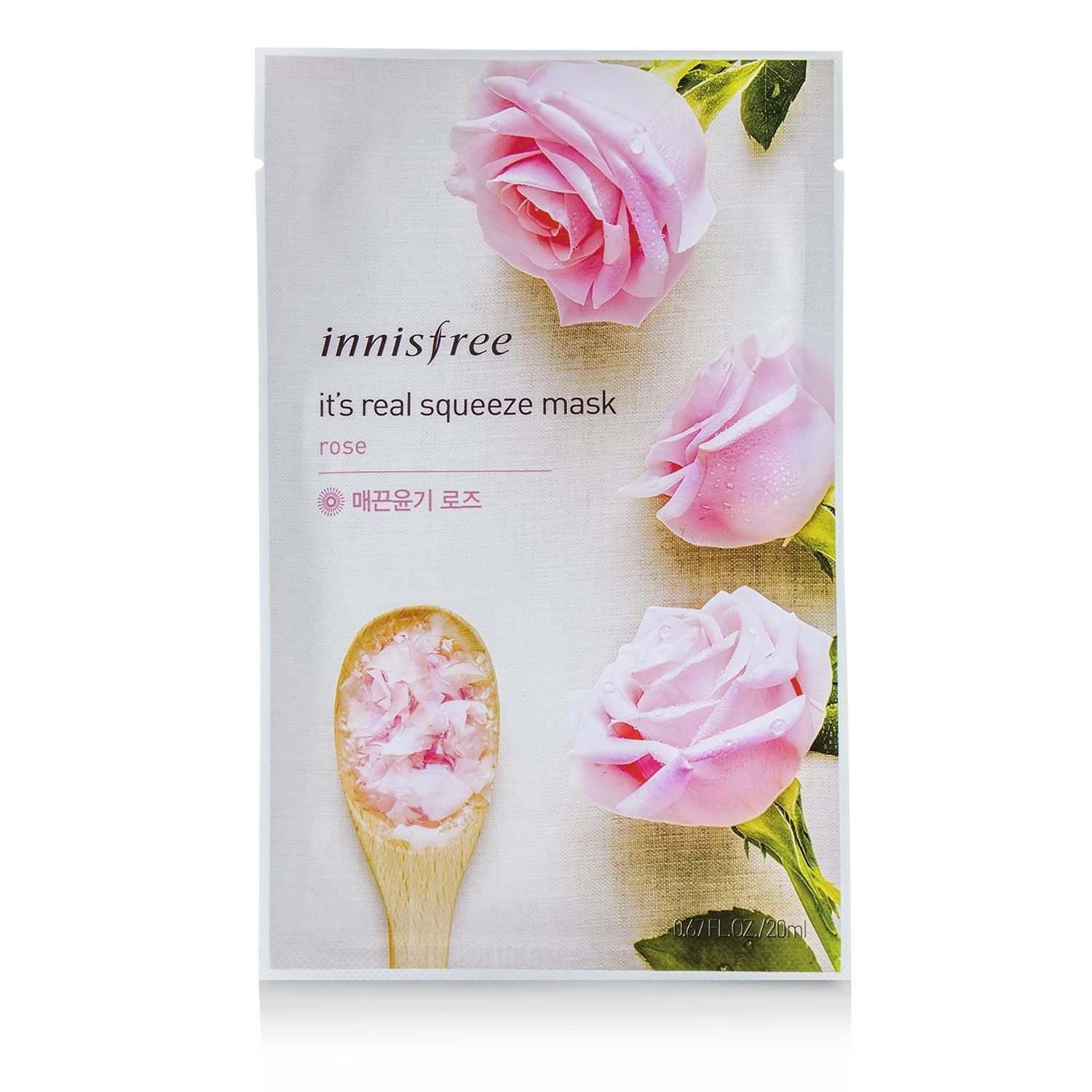 Innisfree It's Real Squeeze Mask - Rose (Exp. Date 11/2018) 10pcs