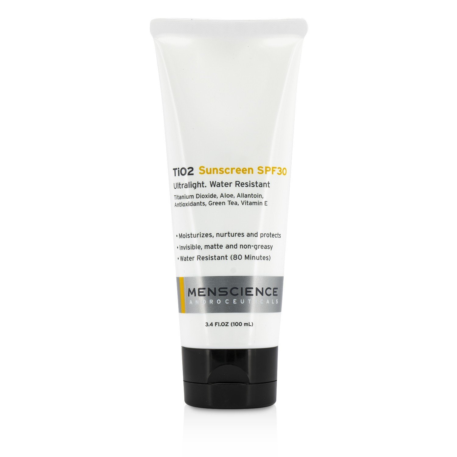 Menscience TiO2 Sun Block SPF 30 Waterproof 100ml/3.4oz