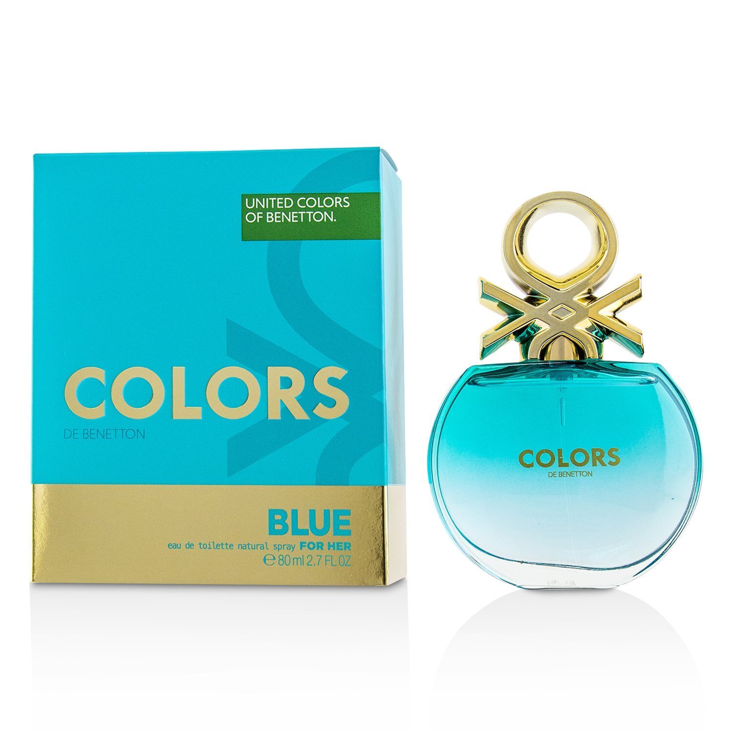 Benetton Colors Blue Eau De Toilette Spray (Box Slightly Damaged) 80ml/2.7oz