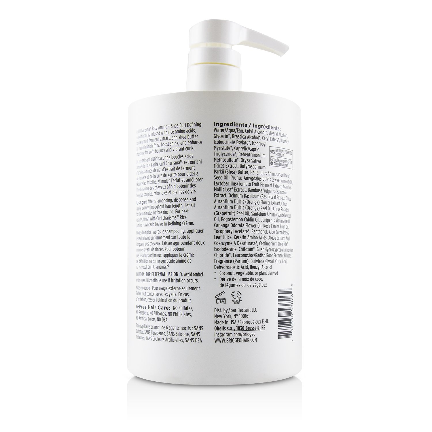 Briogeo Curl Charisma Rice Amino + Shea Curl Defining Conditioner 1000ml/33.8oz