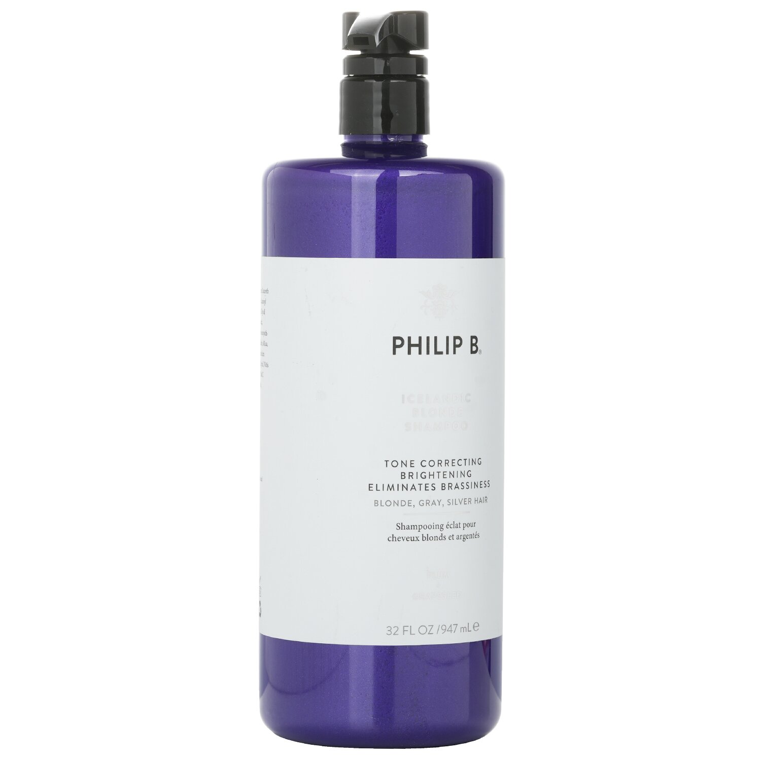 Philip B شامبو Icelandic Blonde (مصحح لوني يزيل اللون النحاسي - للشعر الأشقر والرمادي والفضي) 947ml/32oz