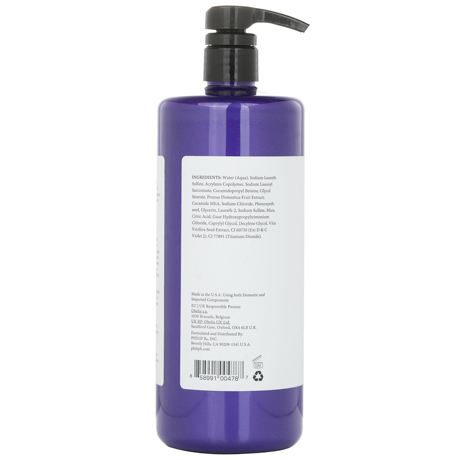 Philip B شامبو Icelandic Blonde (مصحح لوني يزيل اللون النحاسي - للشعر الأشقر والرمادي والفضي) 947ml/32oz