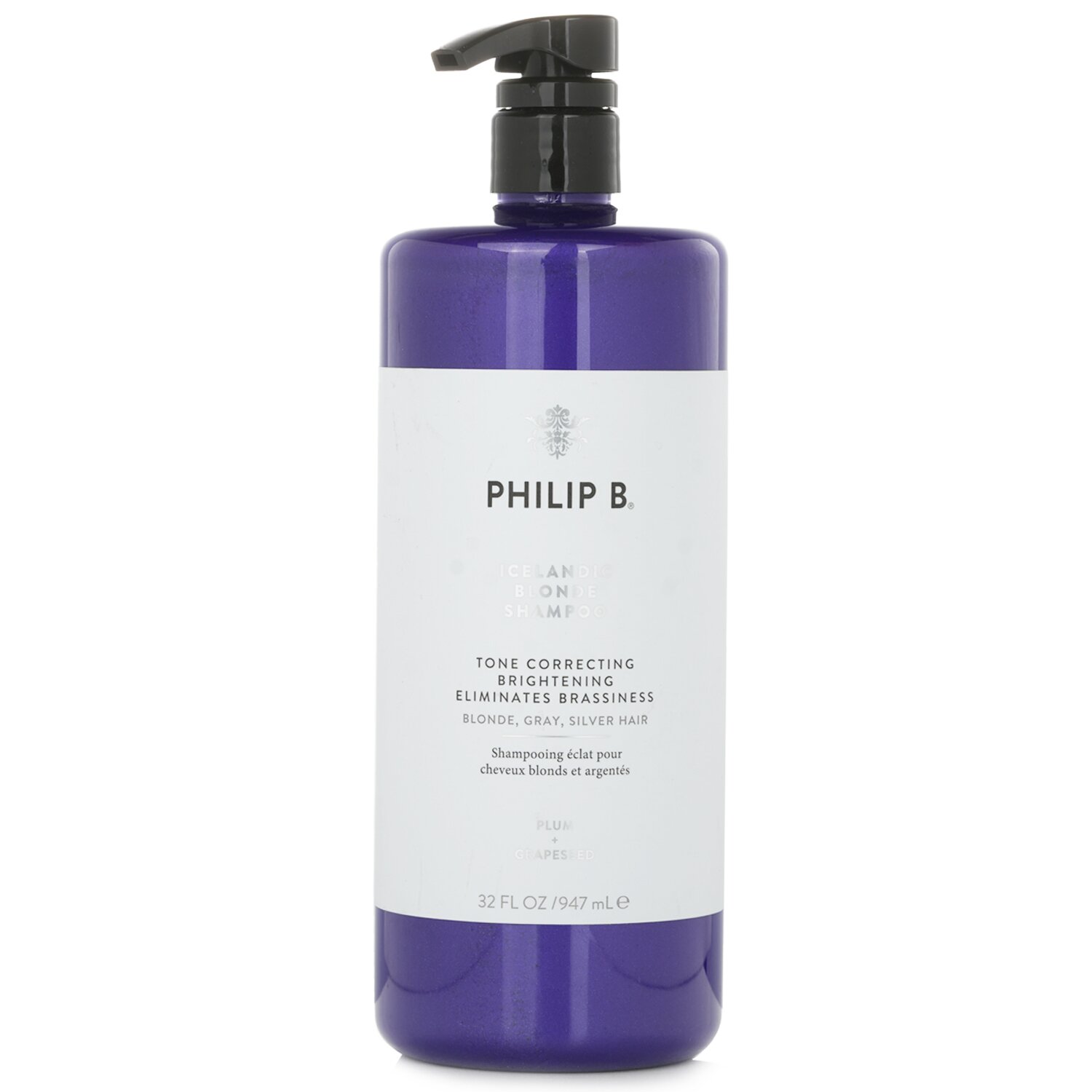 Philip B شامبو Icelandic Blonde (مصحح لوني يزيل اللون النحاسي - للشعر الأشقر والرمادي والفضي) 947ml/32oz