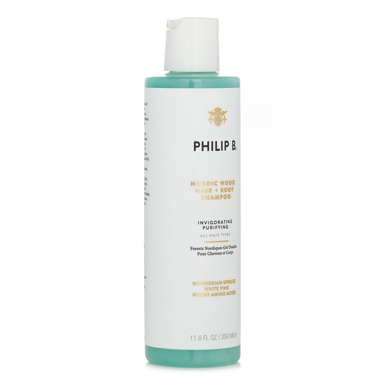 Philip B Nordic Wood Hair + Body Shampoo (Invigorating Purifying - All Hair Types) 350ml/11.8oz