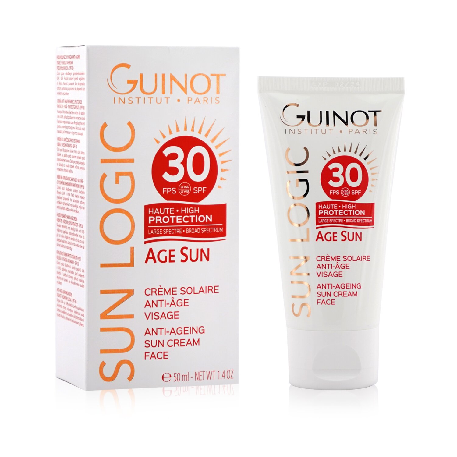 Guinot Sun Logic Age Sun Crema Solar Anti-Envejecimiento Para Rostro SPF 30 50ml/1.7oz