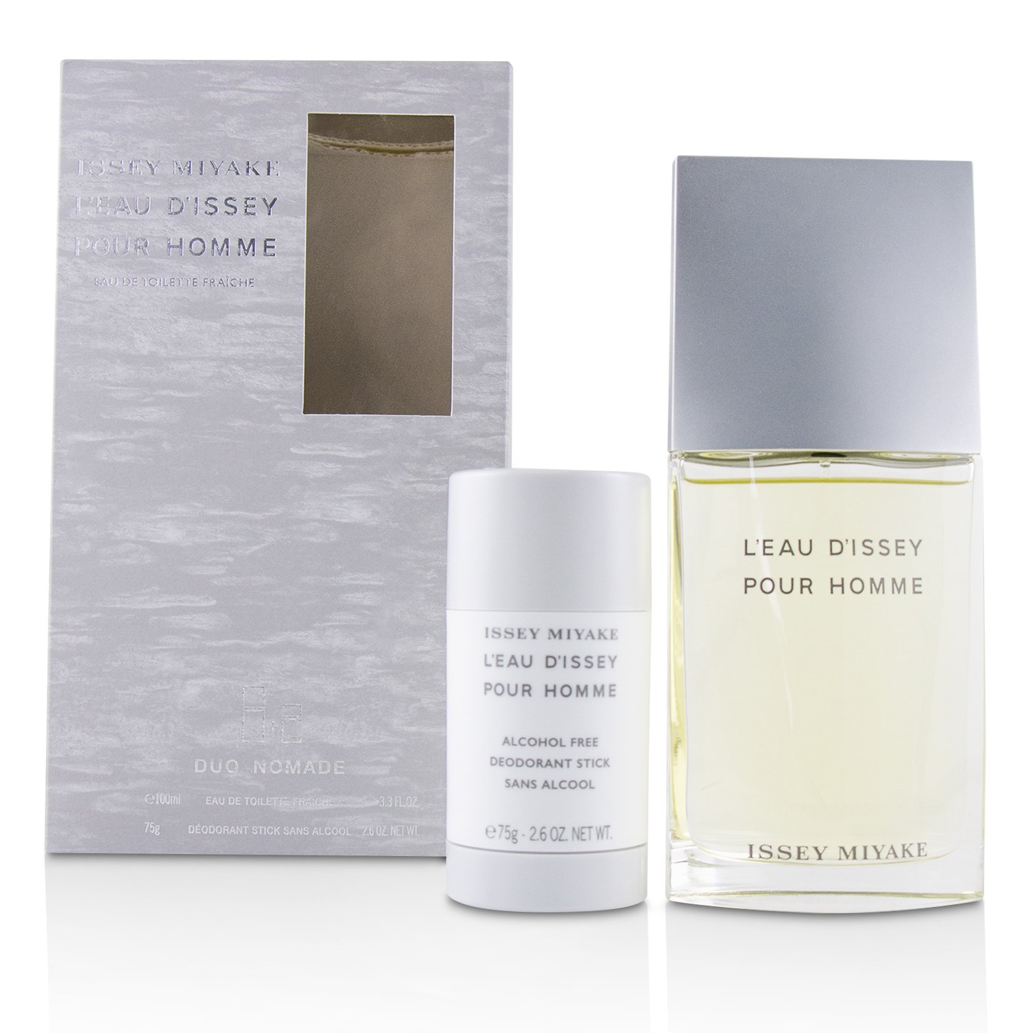 Issey Miyake L'Eau D'Issey Pour Homme Coffret: Eau De Toilette Fraiche Spray 100ml/3.3oz + Deodorant Stick 75g/2.6oz 2pcs