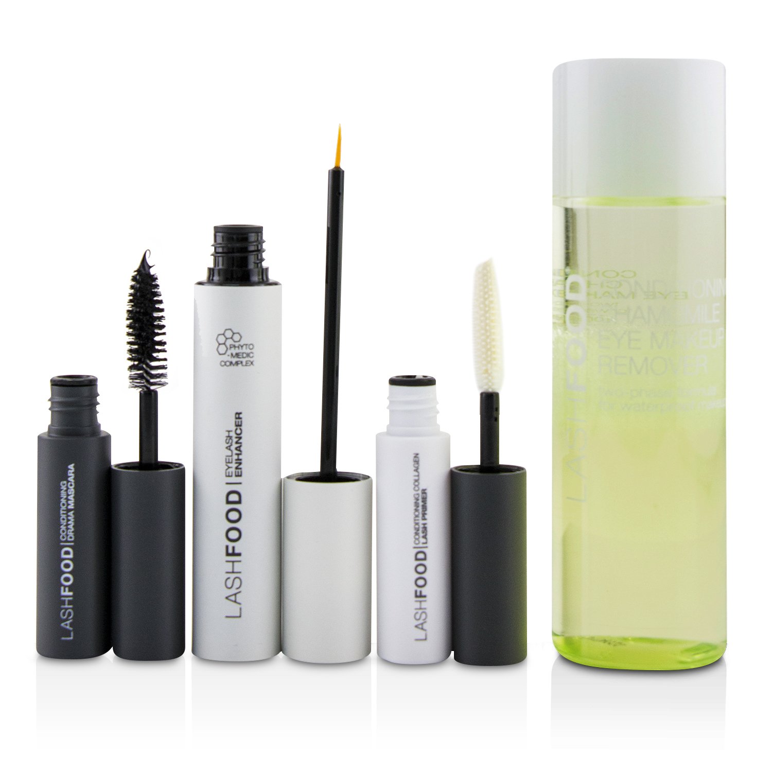 LashFood LashFood Lash Transformation System: (1x Eyelash Enhancer, 1x Lash Primer, 1x Mascara, 1x Eye Makeup Remover) 4pcs