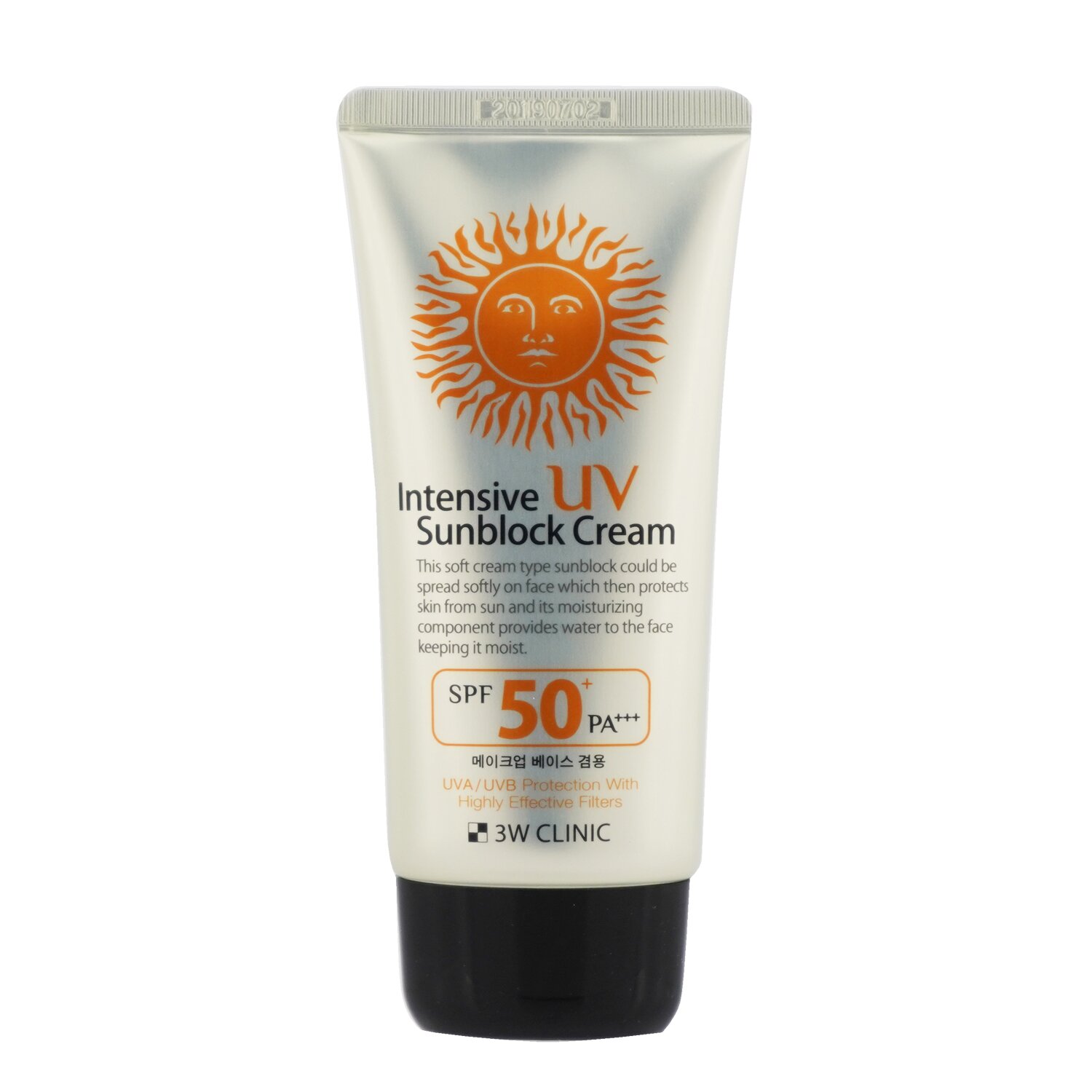 3W Clinic Krem do twarzy z filtrem UV Intensive UV Sunblock Cream SPF 50+ PA+++ 70ml/2.3oz
