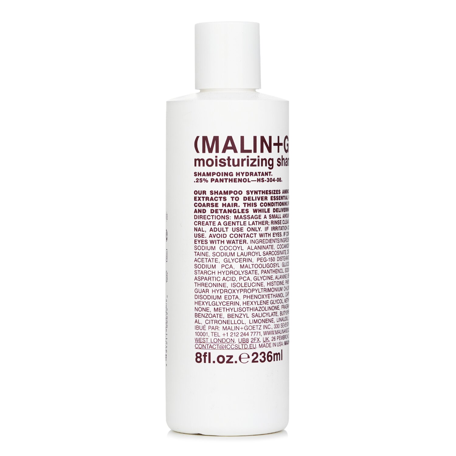 MALIN+GOETZ Moisturizing Shampoo. 236ml/8oz
