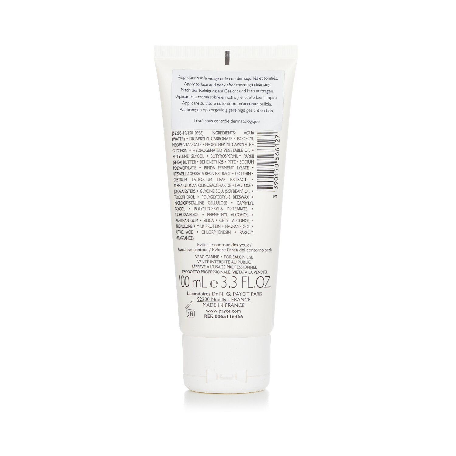 Payot Creme No 2 Cachemire Cuidado Rico Calmante Anti-Estrés Anti-Enrojecimiento (Tamaño Salón) 100ml/3.3oz