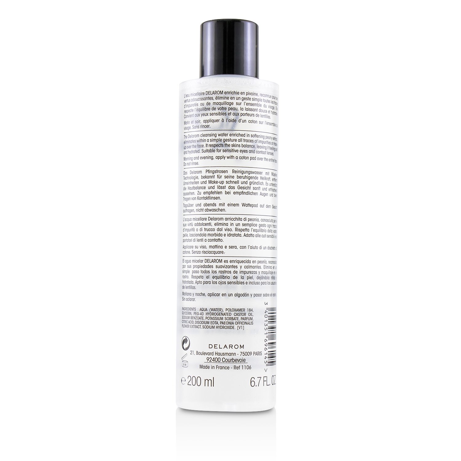 DELAROM Cleansing Water - For Normal to Sensitive Skin 200ml/6.7oz