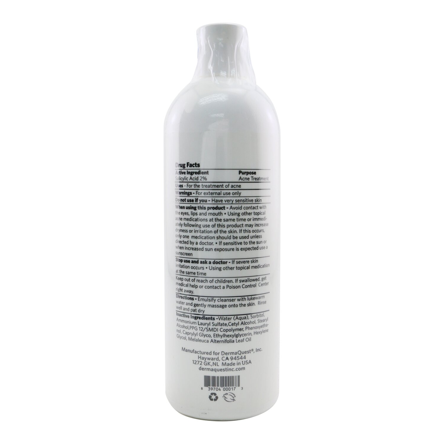 DermaQuest DermaClear BHA Cleanser (Salon Size) 473.2ml/16oz