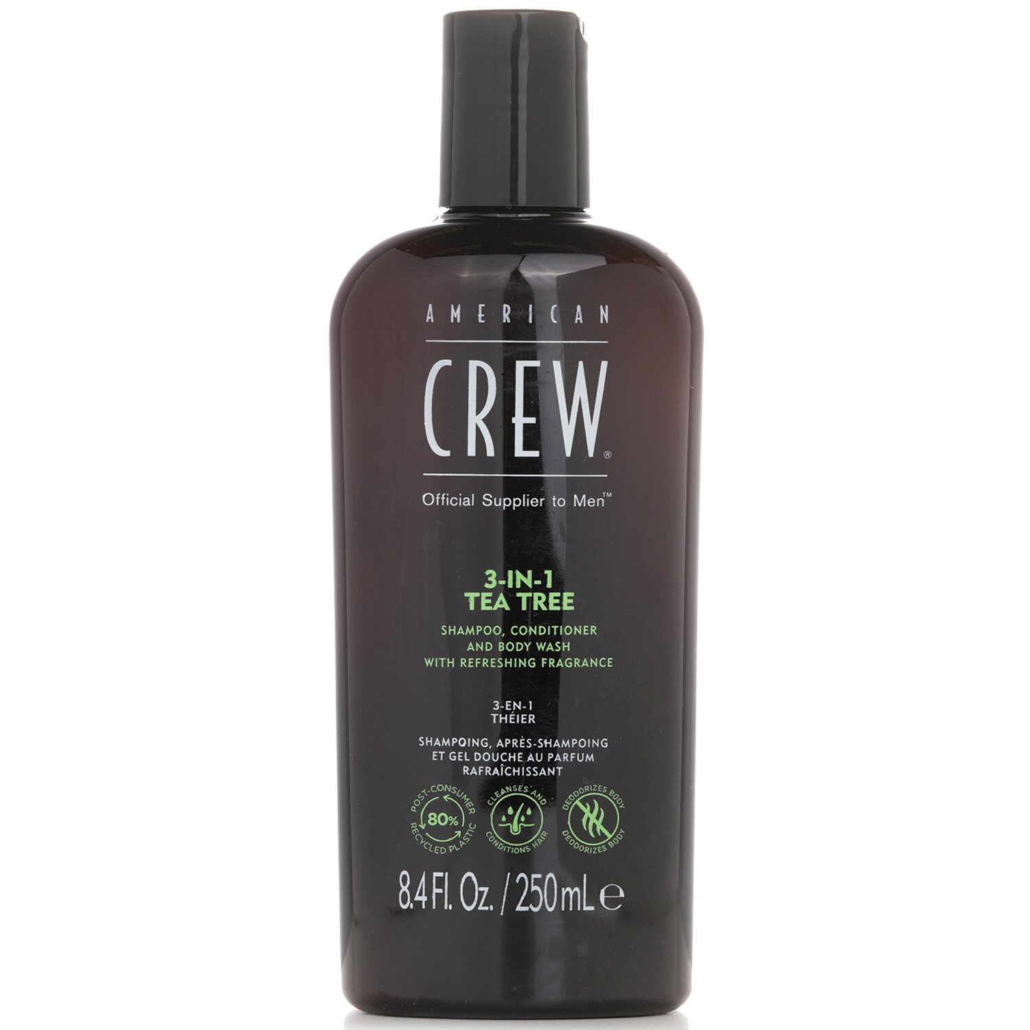 American Crew Men 3-IN-1 Tea Tree Shampoo, Conditioner and Body Wash 250ml/8.4oz