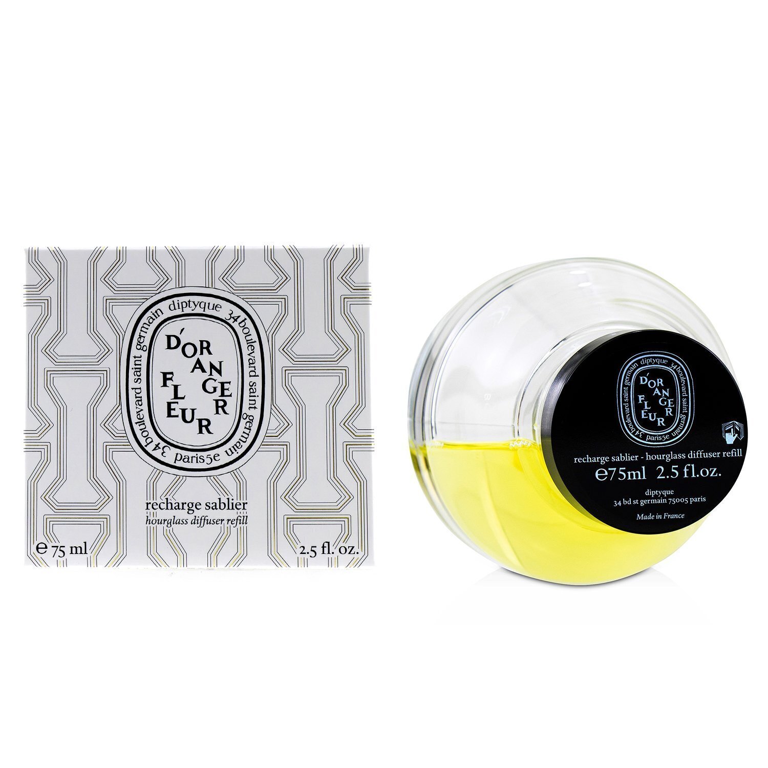 Diptyque Hourglass Diffuser Refill - Fleur D'Oranger (Orange Blossom) 75ml/2.5oz