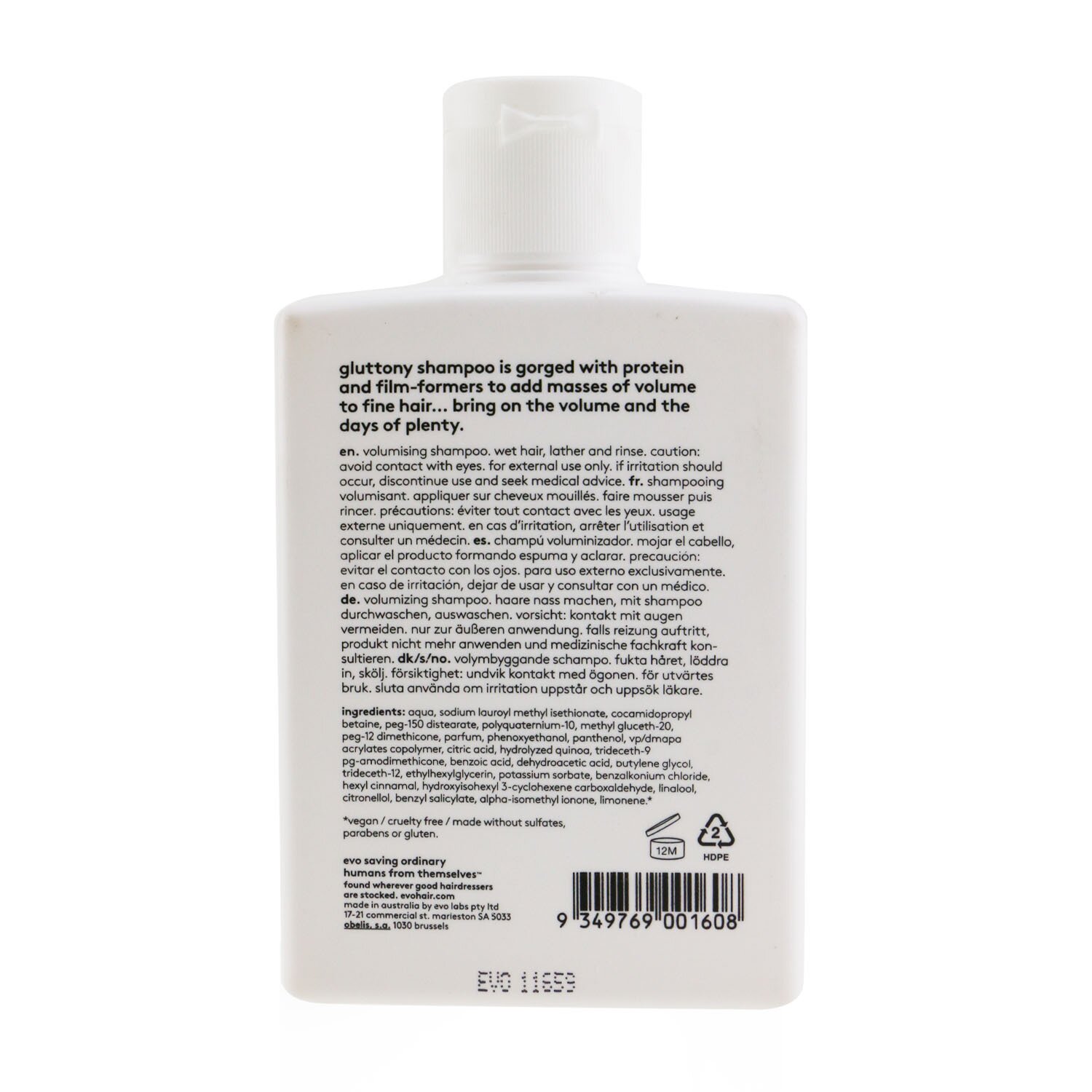 Evo Gluttony Volumising Shampoo 300ml/10.1oz