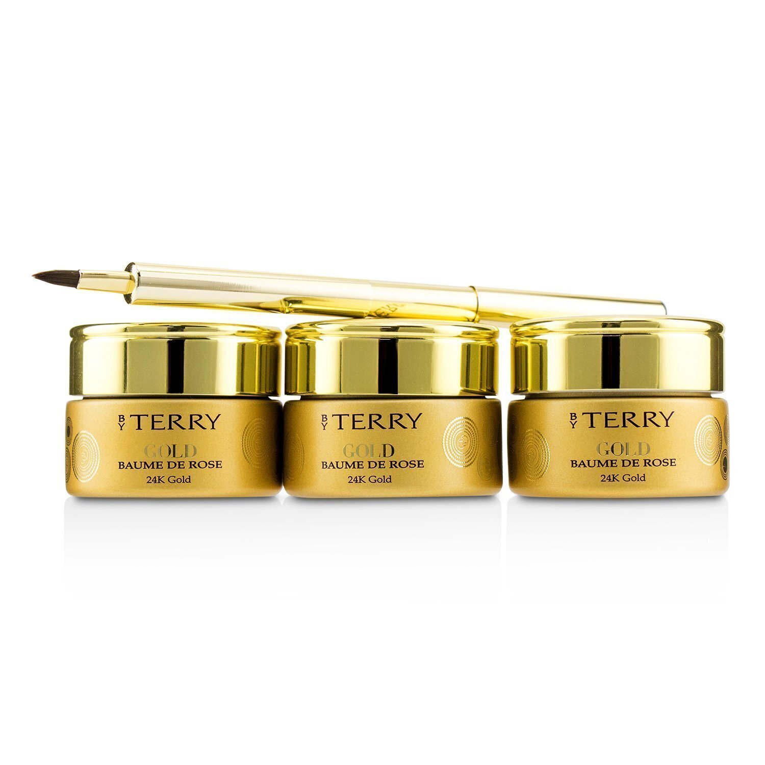 By Terry 24K Gold Baume De Rose Trio Deluxe Lip Balm Jewels (1x White Gold 10g, 1x Gold 10g, 1x Rose Gold 10g) 3x10g/0.35oz