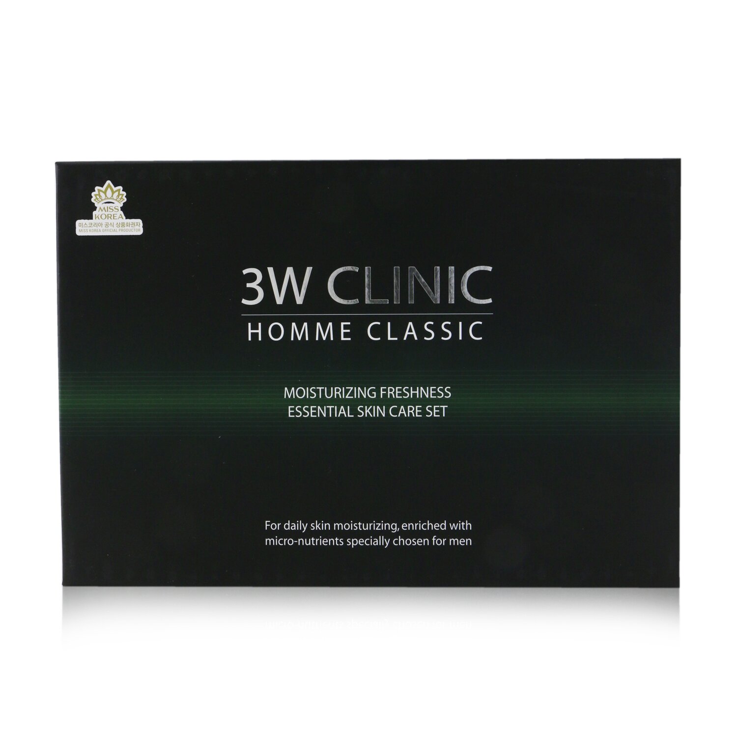 3W Clinic Homme Classic - Moisturizing Freshness Essential Skin Care Set: Essential Skin 150ml+30ml + Essential Lotion 150ml+30ml 4pcs