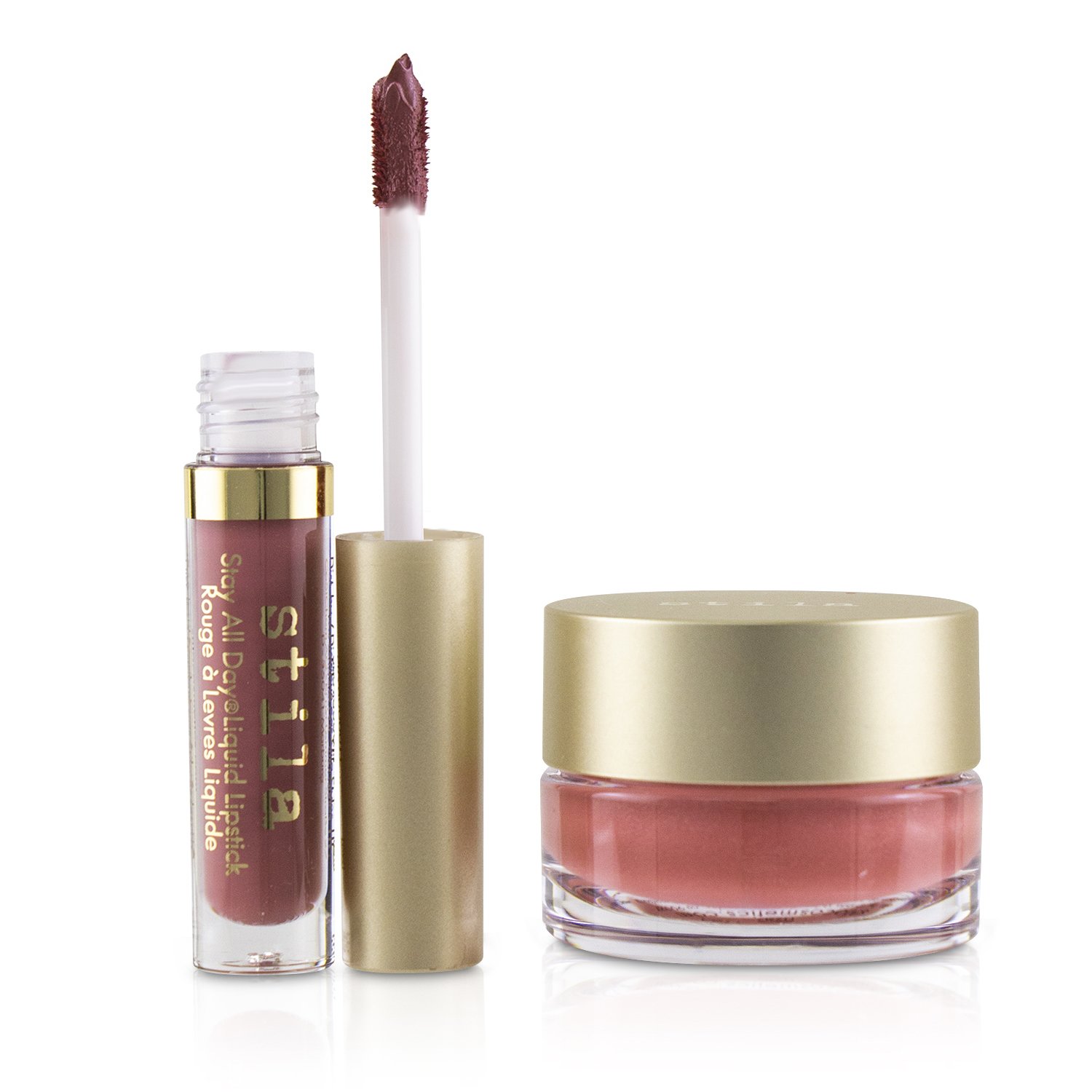 Stila Holiday Dreamer Duo Set : (1x Aqua Glow Watercolor Blush, 1x Stay All Day Liquid Lipstick) 2pcs