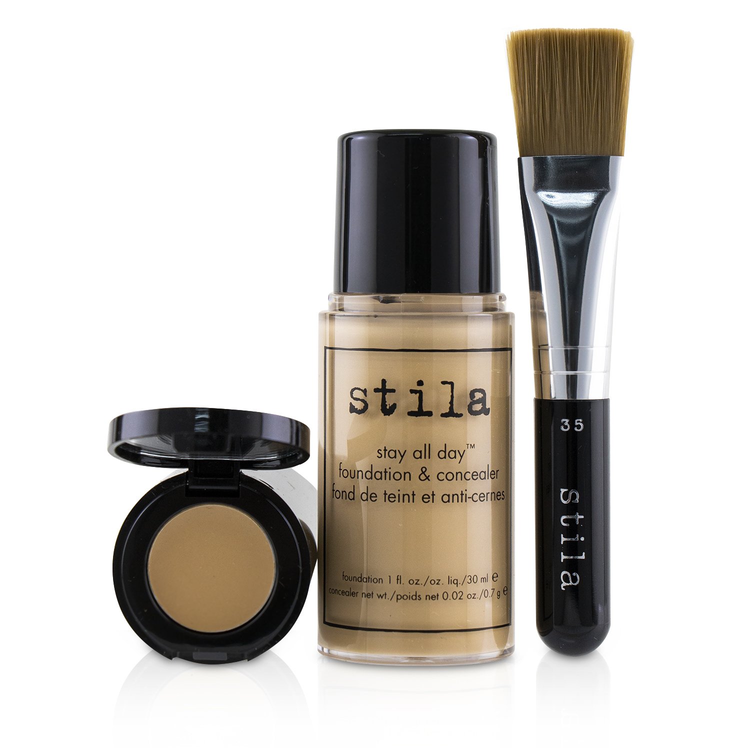 Stila Stay All Day Foundation, Concealer & Brush Kit 2pcs
