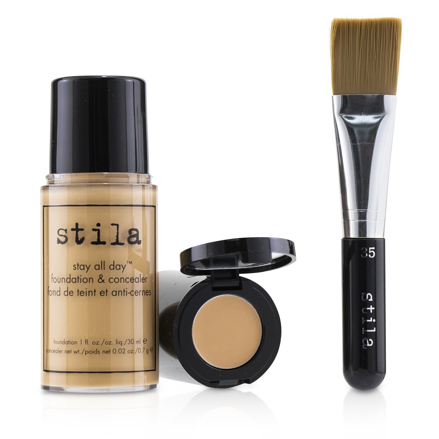 Stila Stay All Day Foundation, Concealer & Brush Kit 2pcs