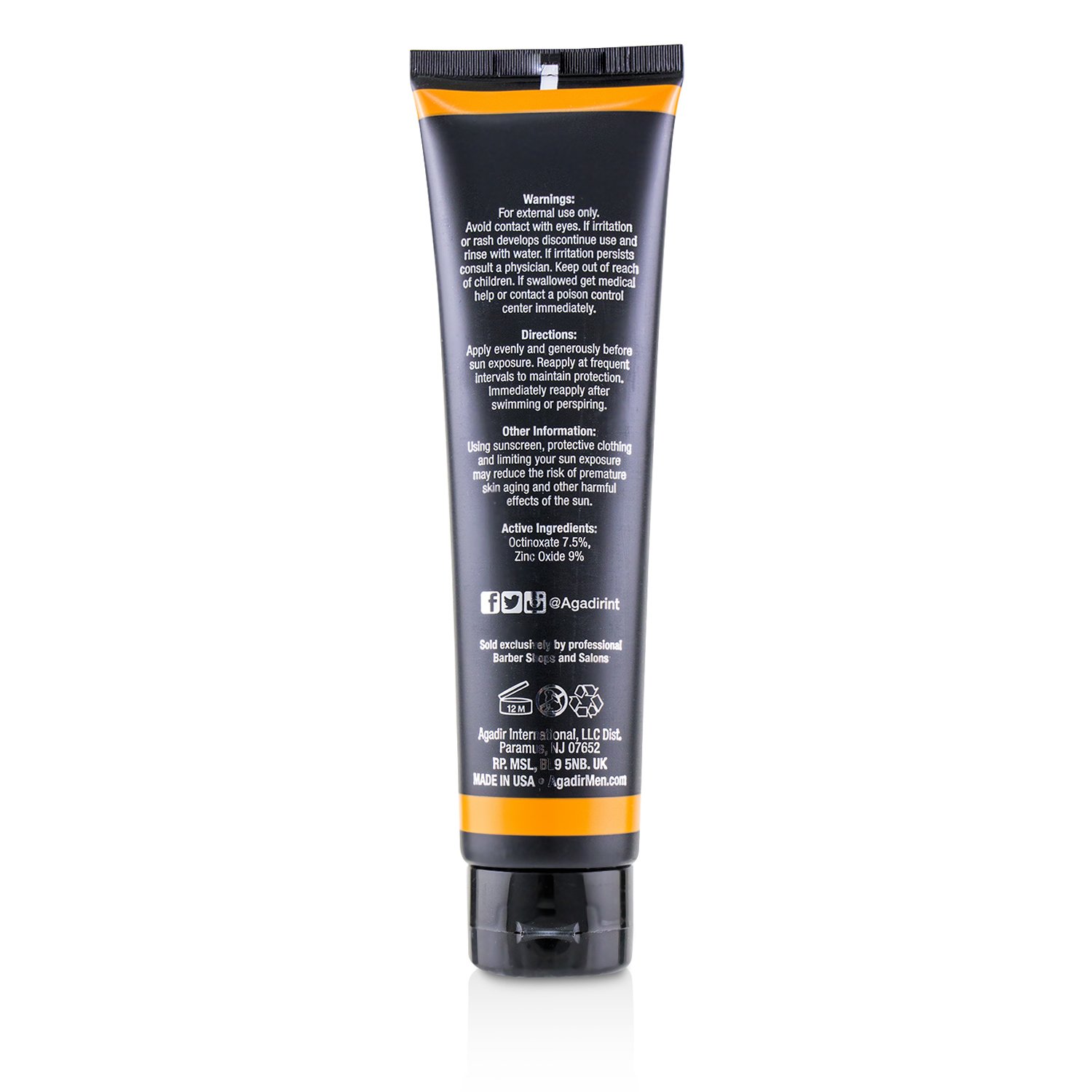 Agadir Argan Oil Agadir Men Balde Solar Protection Broad Spectrum SPF50 120ml/4oz