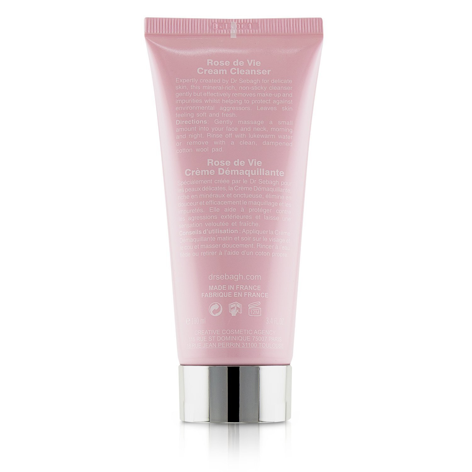 Dr. Sebagh โรส เดอ วี ครีม คลีนเซอร์ 100ml/3.4oz