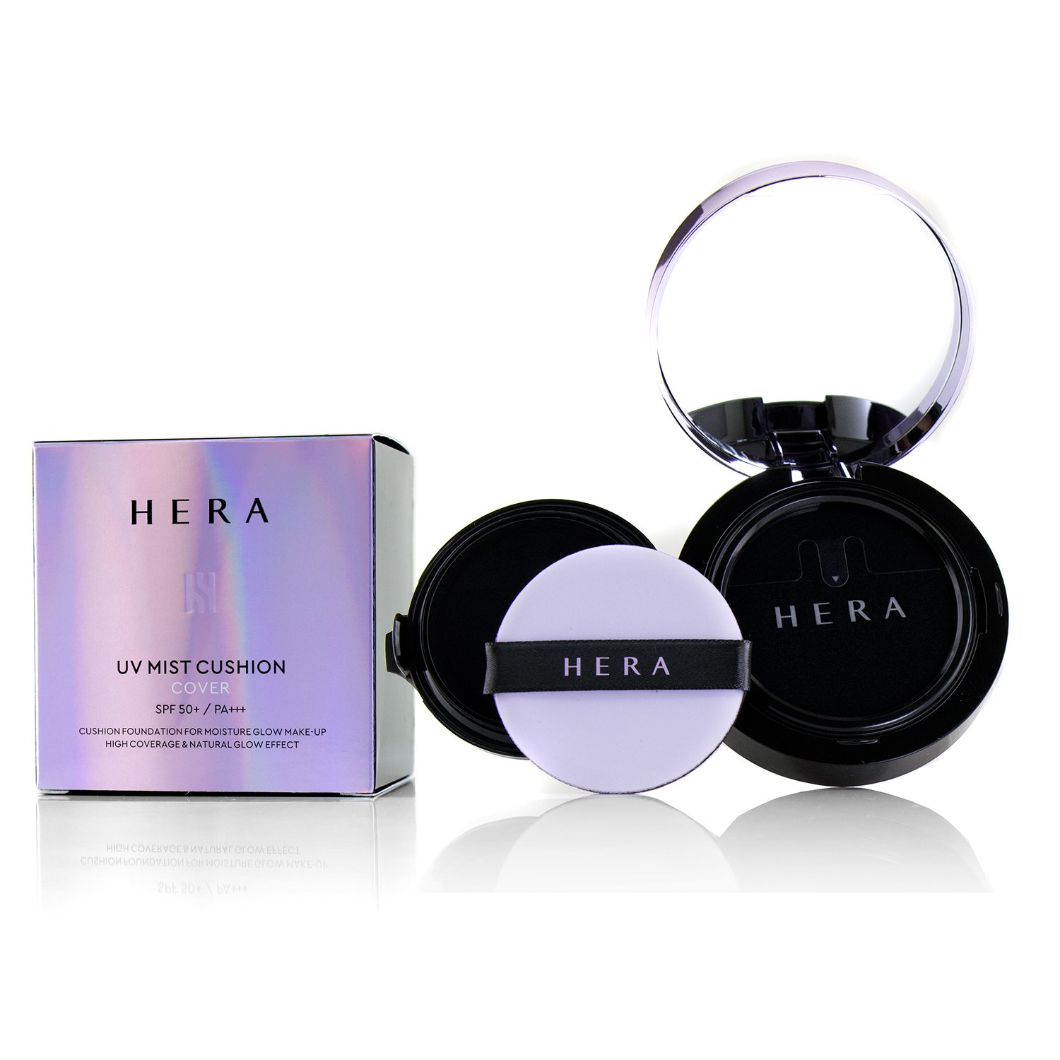 Hera UV Mist Cushion Cover High Coverage & Natural Glow SPF50 With Extra Refill 2x15g/0.5oz