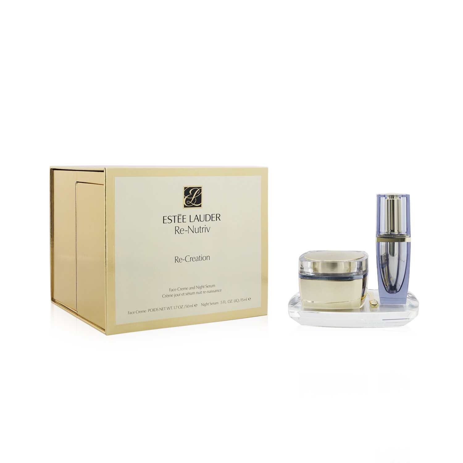 Estee Lauder Re-Nutriv Re-Creation Face Creme 50ml And Night Serum 15ml 2pcs