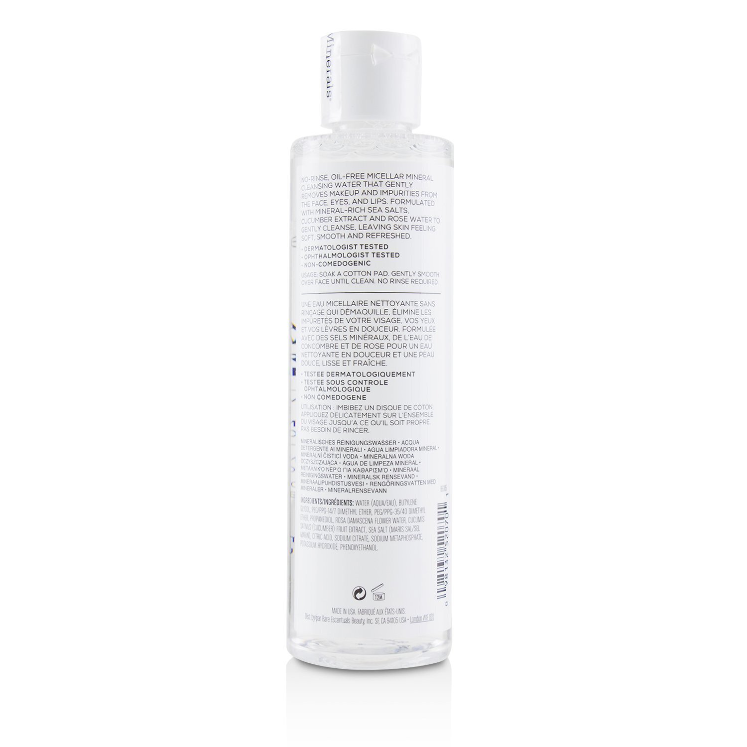 BareMinerals Mineral Cleansing Water with Cucumber & Rose 200ml/6.7oz