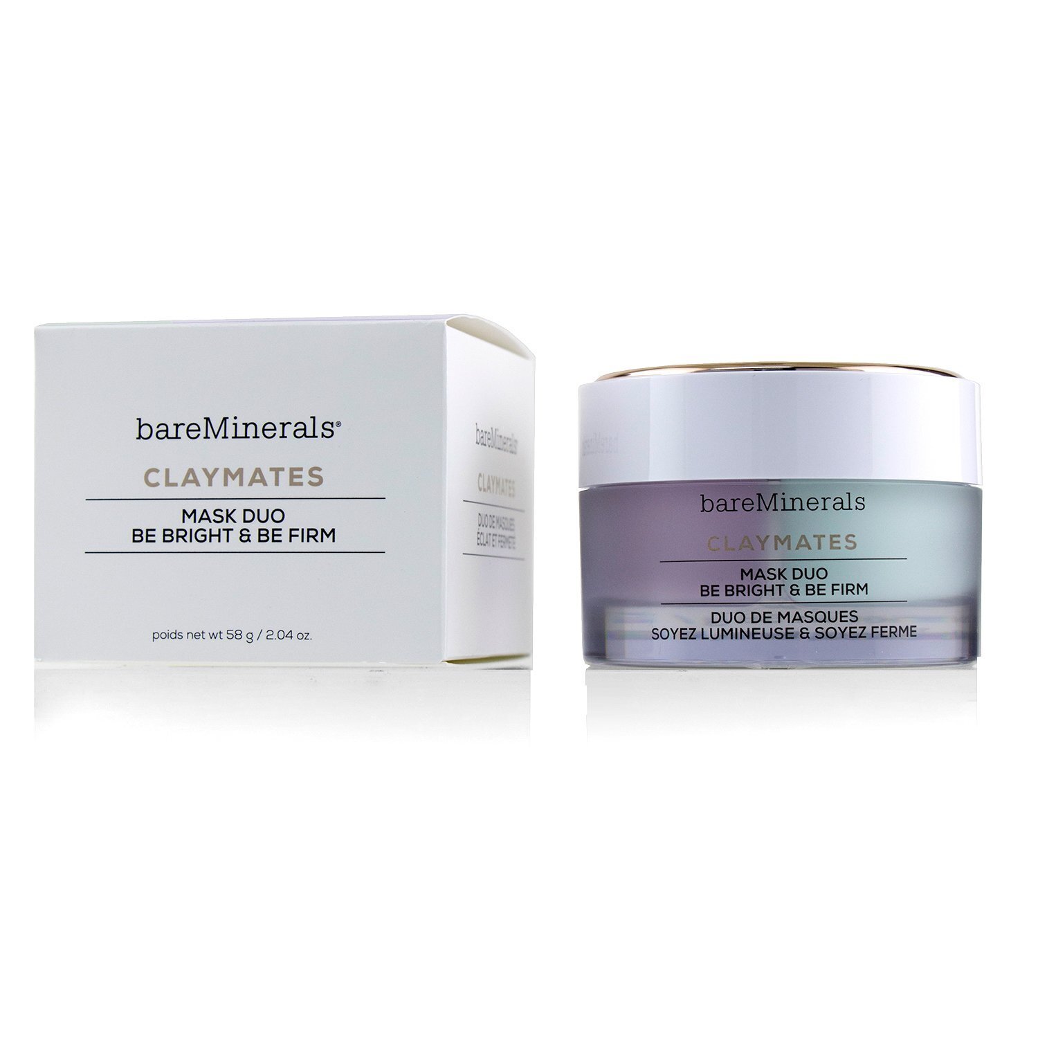BareMinerals Claymates Be Bright & Be Firm Mask Duo 58g/2.04oz