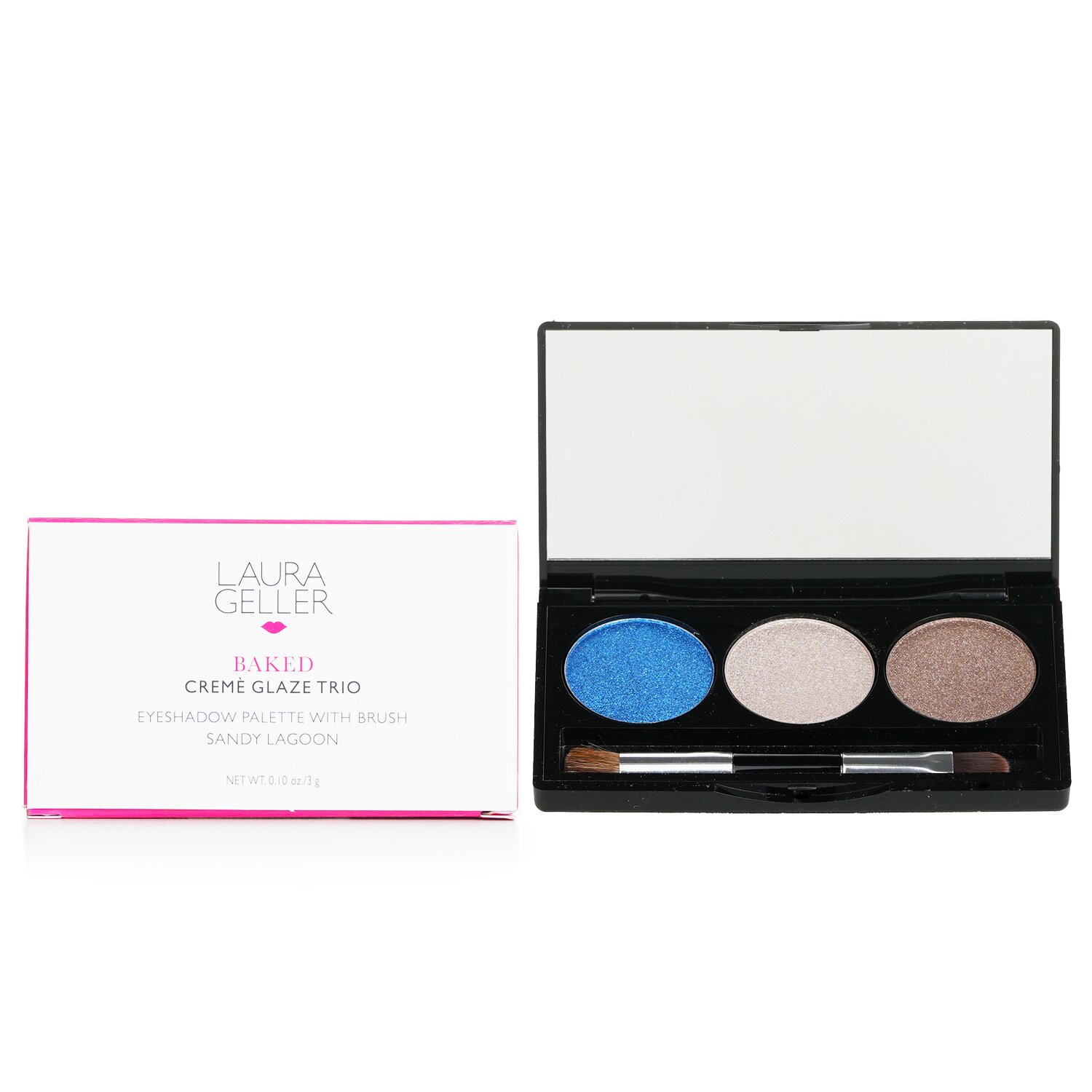 Laura Geller Baked Cream Glaze Trio Eyshadow Palette With Brush 3g/0.1oz