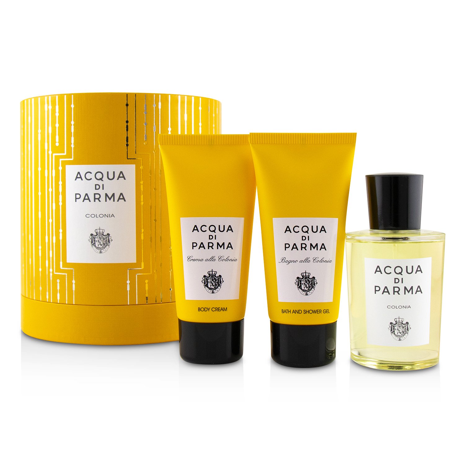 Acqua Di Parma Colonia Coffret: Eau De Cologne Spray 100ml/3.4oz + Gel de Baño Y Ducha 75ml/2.5oz + Crema Corporal 75ml/2.5oz 3pcs