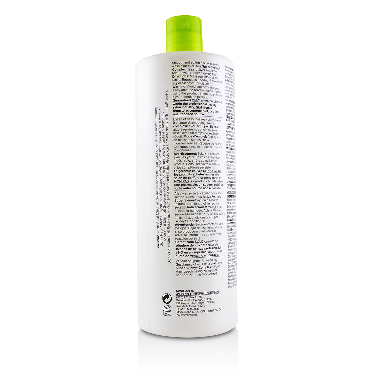 Paul Mitchell Super Skinny Shampoo (Smoothes Frizz - Softens Texture) 1000ml/33.8oz
