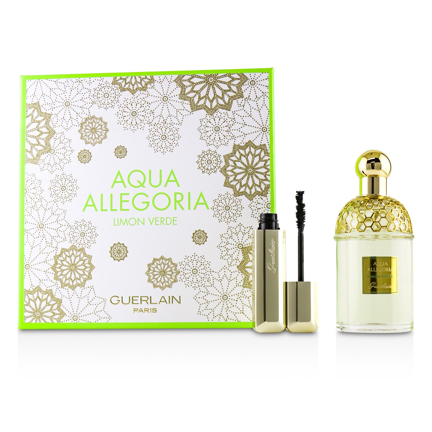 Guerlain Aqua Allegoria Limon Verde Coffret: Eau De Toilette Spray 125ml/4.2oz + Cils D'Enfer Maxi Lash Volume Creating-Curl Sculpting Mascara 01 Noir 8.5ml/0.28oz 2pcs