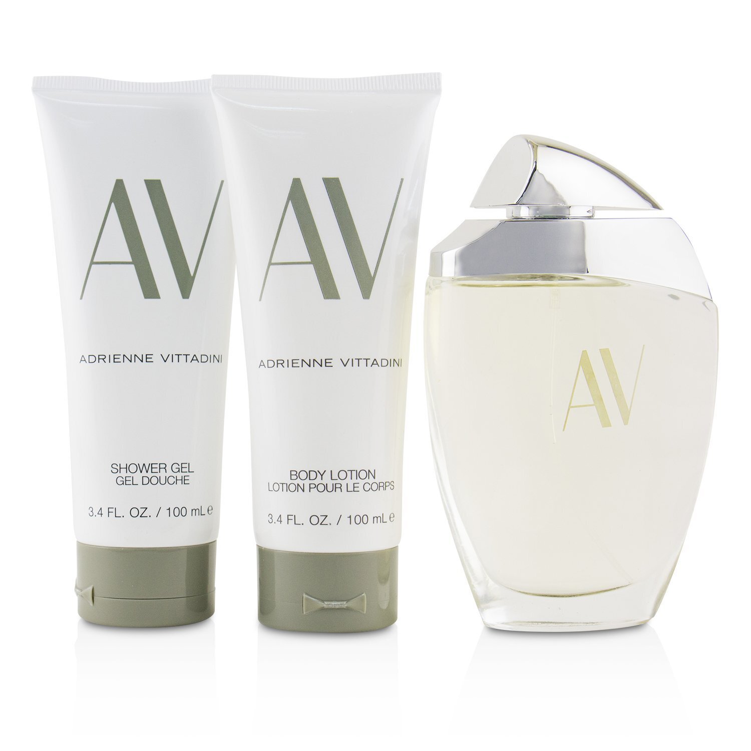 Adrienne Vittadini AV Coffret:Eau De Parfum Spray 90ml/3oz + Body Lotion 100ml/3.4oz + Shower Gel100 ml 3pcs