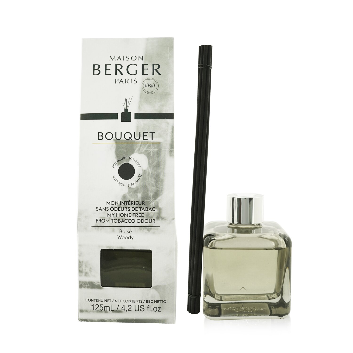 Lampe Berger (Maison Berger Paris) Functional Cube Scented Bouquet - My Home Free from Tobacco (Woody) 125ml/4.2oz