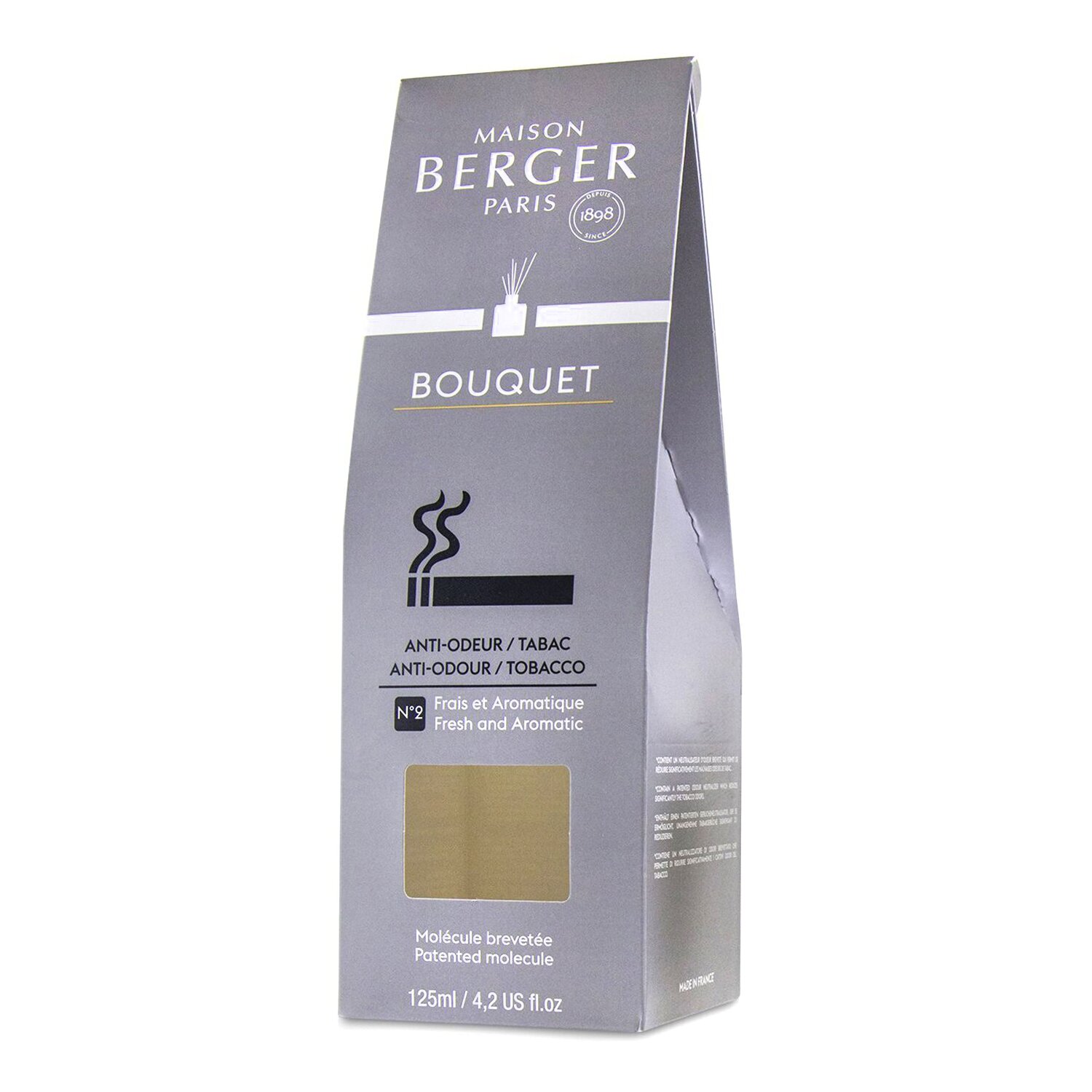 Lampe Berger (Maison Berger Paris) Functional Cube Scented Bouquet - Neturalize Tobacco Smells N°2 (Fresh and Aromatic) 125ml/4.2oz