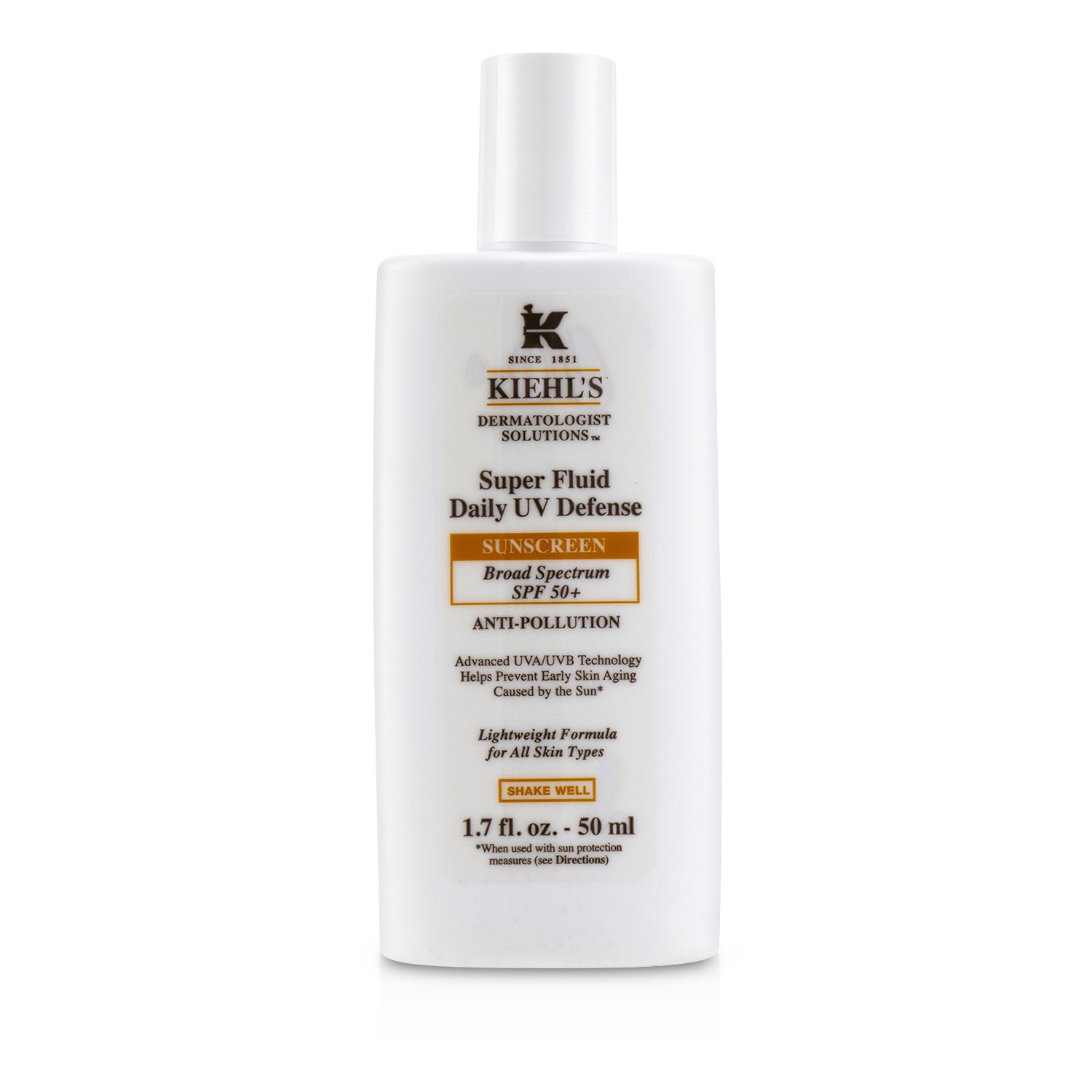 Kiehl's Dermatologist Solutions Super Fluid UV Defense Sunscreen SPF 50+ - For All Skin Types 50ml/1.7oz