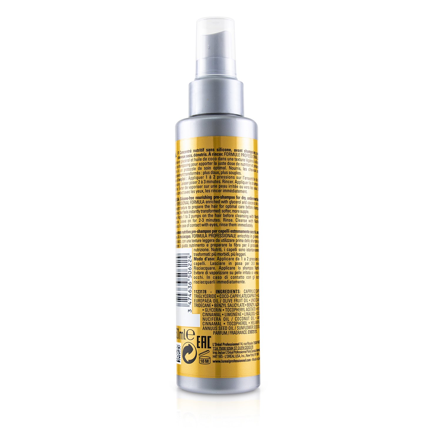L'Oreal Szampon do włosów Professionnel Serie Expert - Nutrifier Hair Softener Nourishing Silcone-Free Pre-Shampoo 150ml/5.1oz