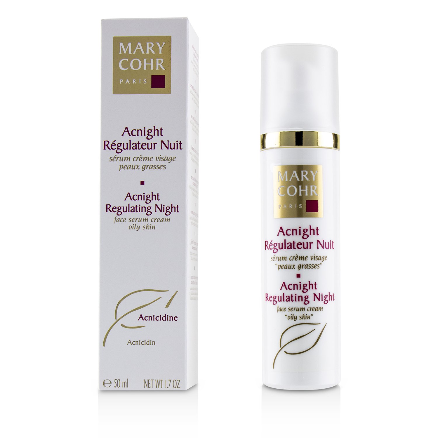 Mary Cohr Acnight Regularing Night Face Serum Cream - For Oily Skin 50ml/1.7oz