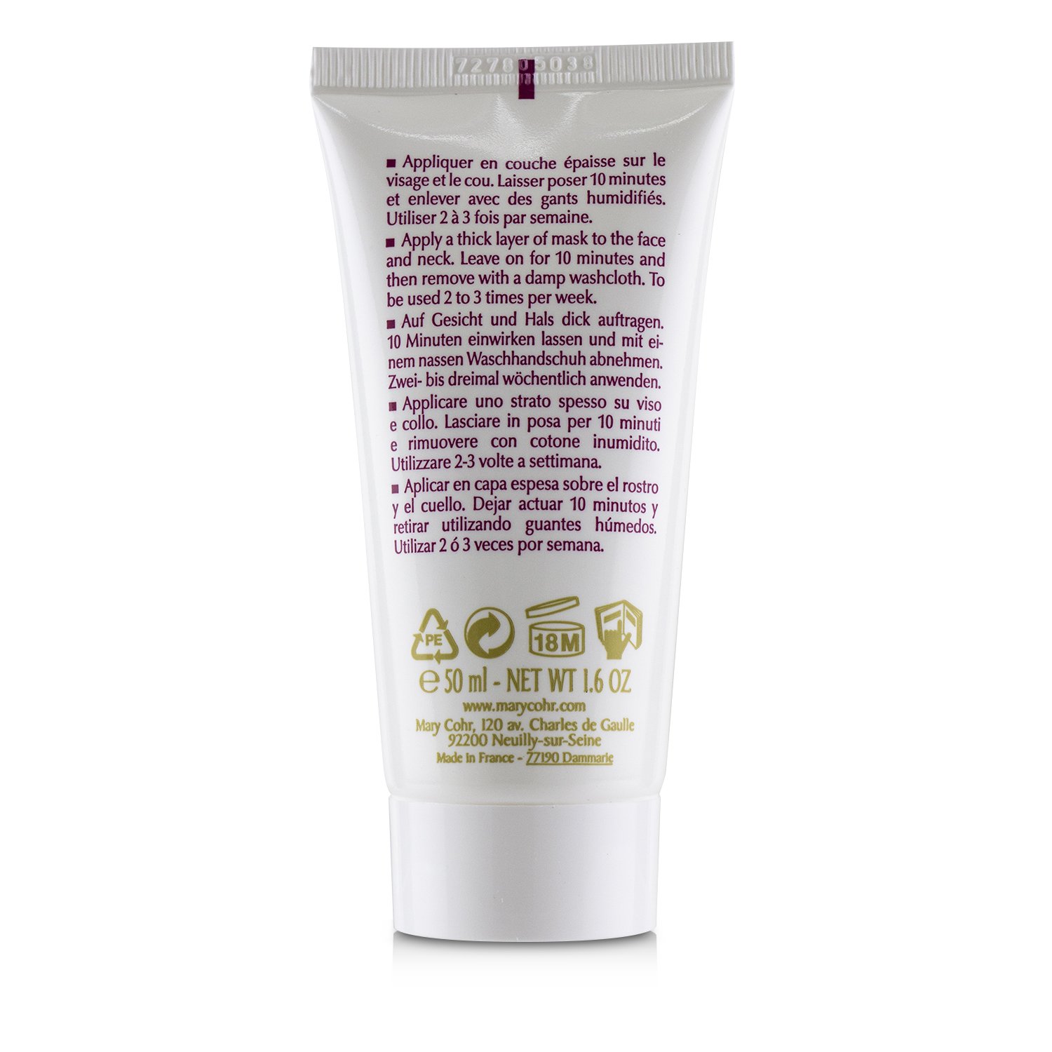 Mary Cohr New Youth Mascarilla - Resplandor de Juventus & Anti-Fatiga 50ml/1.6oz