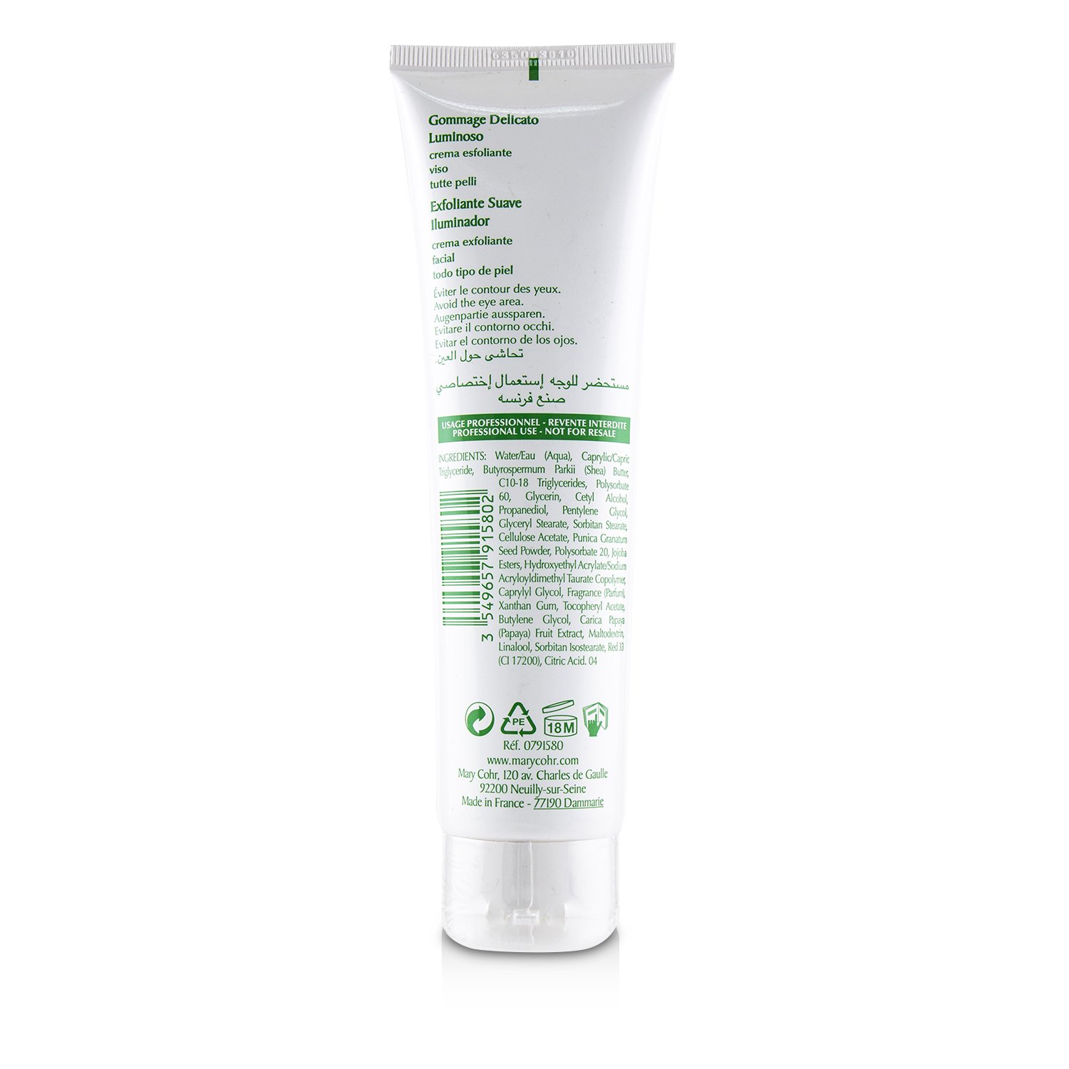 Mary Cohr Radiance Gentle Scrub Exfoliating Cream - For All Skin Types (Salon Size) 150ml/4.4oz
