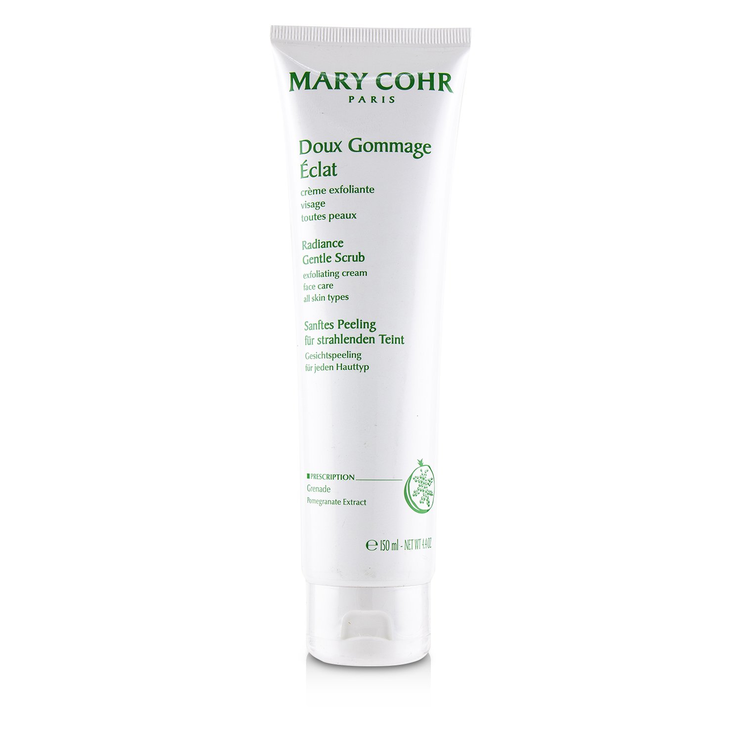 Mary Cohr Radiance Gentle Scrub Exfoliating Cream - For All Skin Types (Salon Size) 150ml/4.4oz