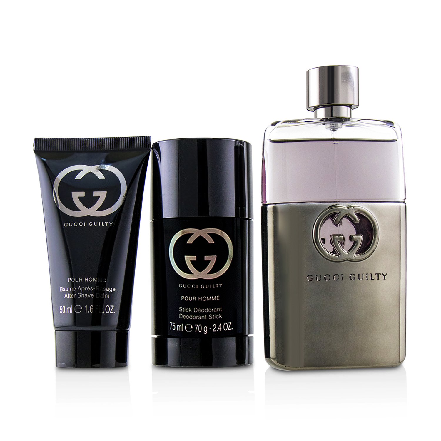 古驰 Gucci 罪爱男士淡香组合:淡香水+止汗膏+须后乳霜 3pcs