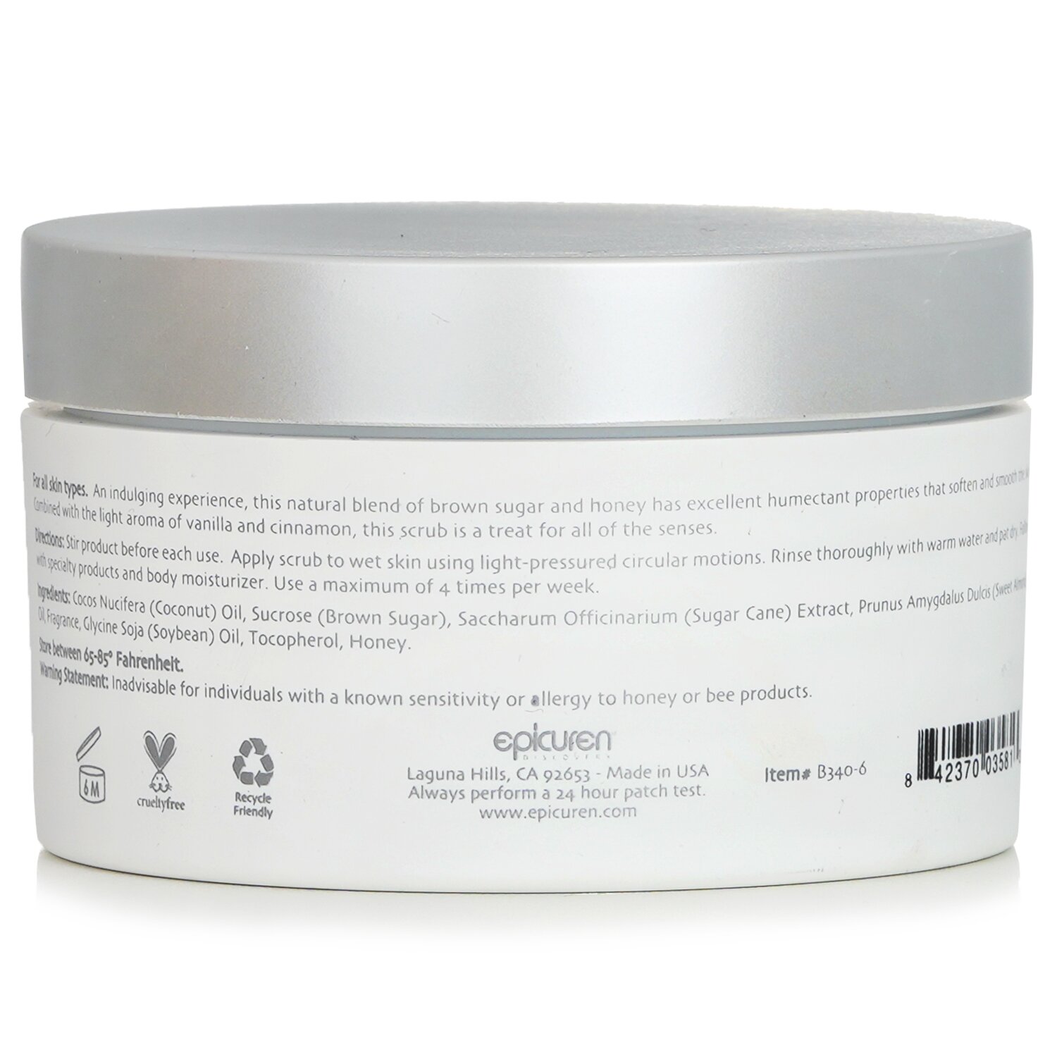 Epicuren Cinnamon Vanilla Brown Sugar Polish 190g/6.7oz