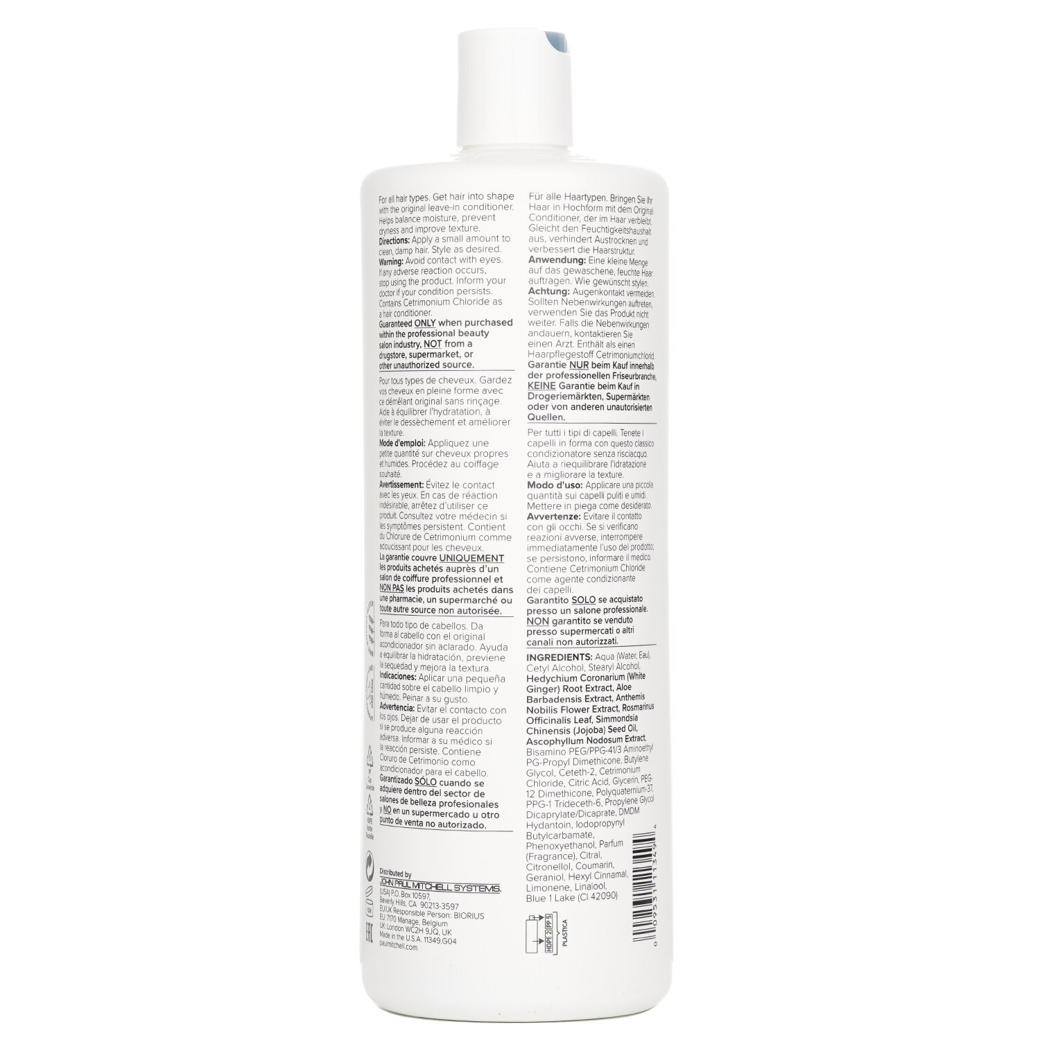 Paul Mitchell 寶羅米切  經典護髮素 1000ml/33.8oz
