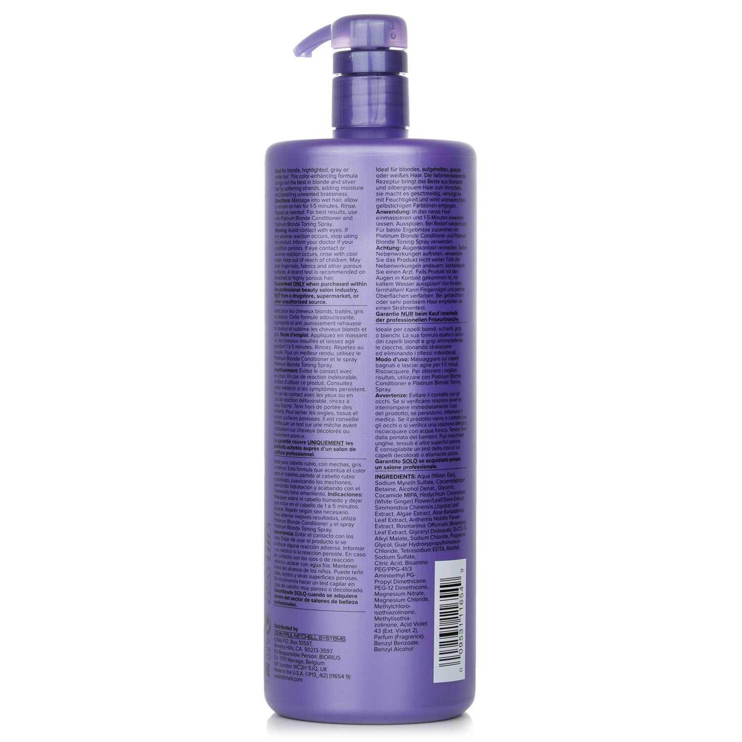 Paul Mitchell شامبو أشقر بلاتيني (ينشط اللون النحاسي - يزيل الدفء) 1000ml/33.8oz