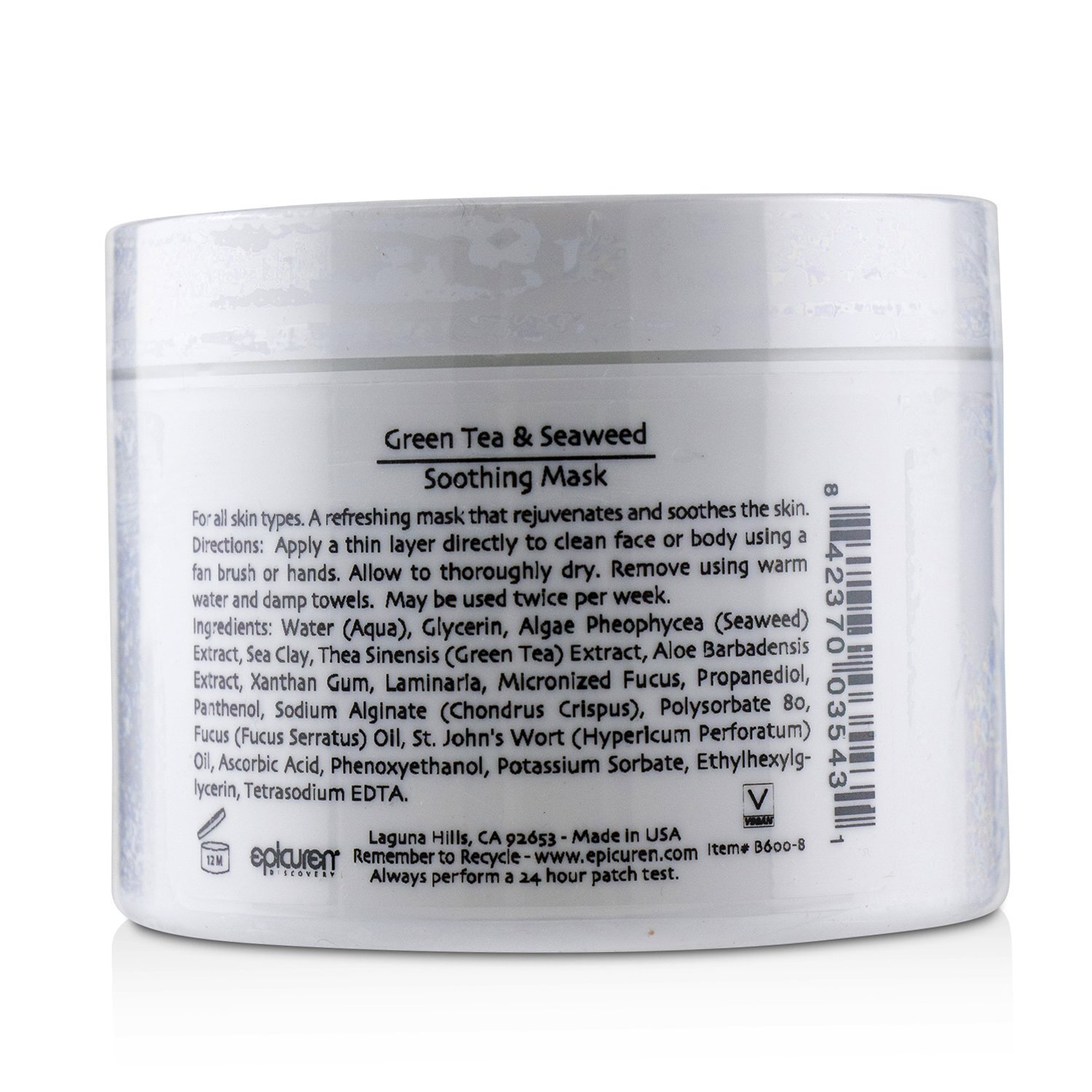 Epicuren Green Tea & Seaweed Soothing Mask (Salon Size) 250ml/8oz