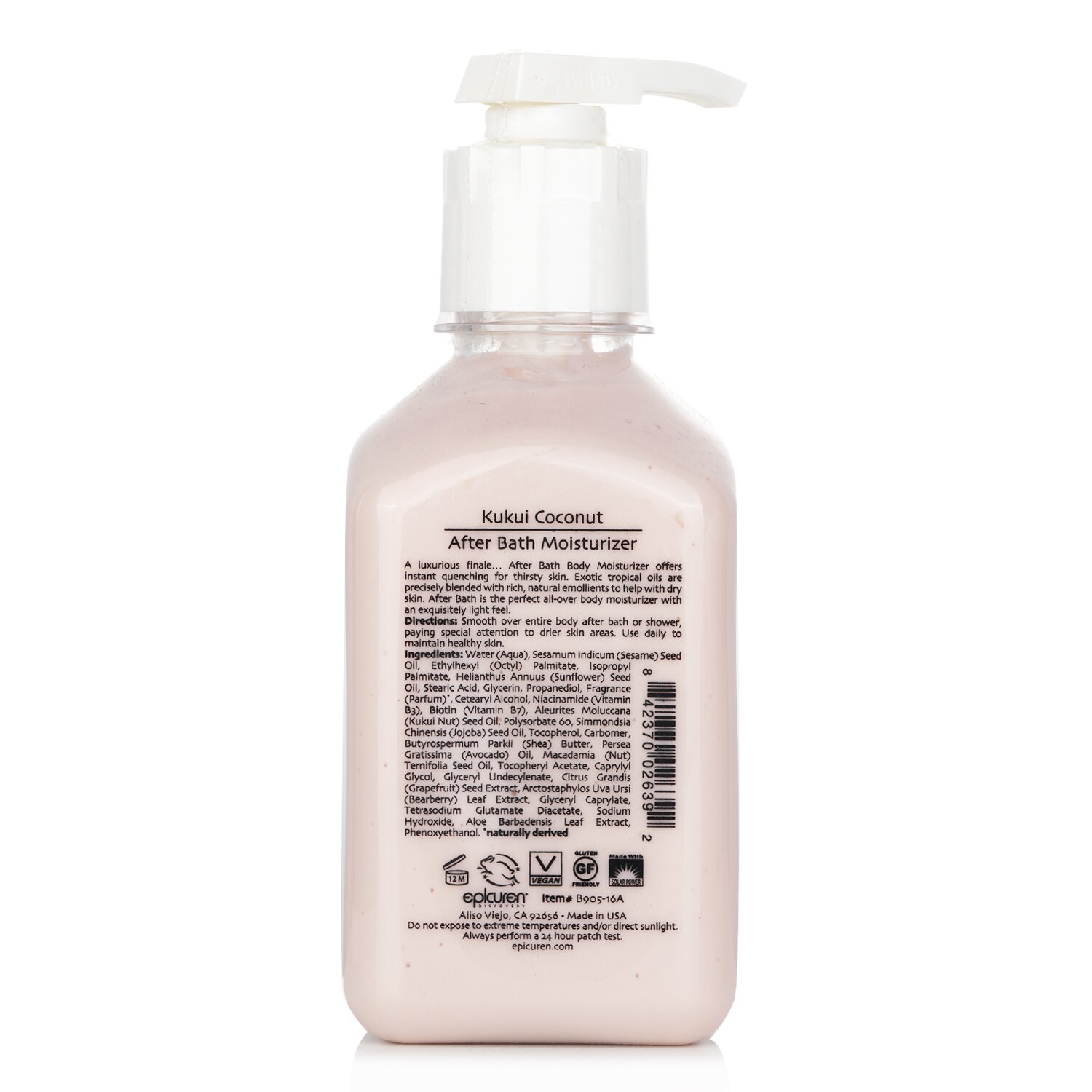 Epicuren Լոգանքից հետո խոնավեցնող միջոց - Kukui Coconut 500ml/16oz